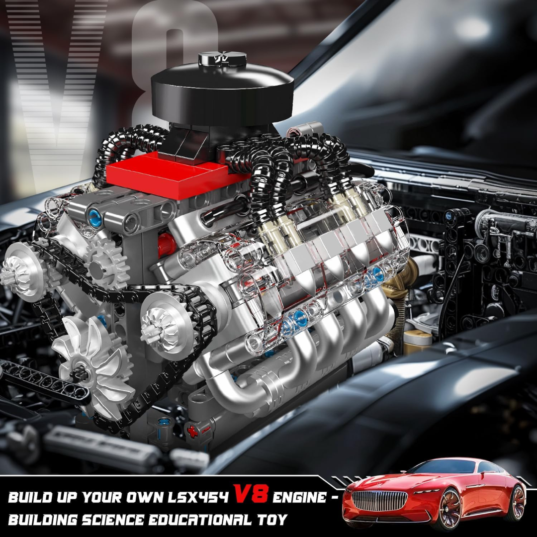 3D Printed V8 Engine Buildable Mechanical Kit 