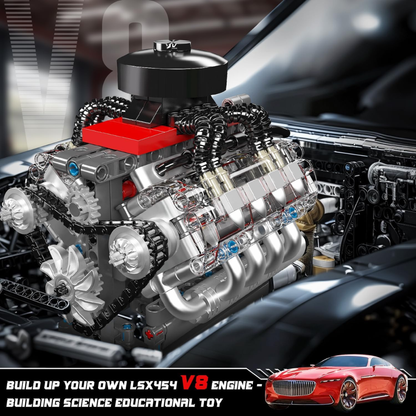 3D Printed V8 Engine Buildable Mechanical Kit 